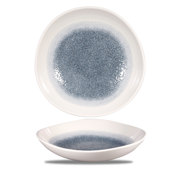 Raku Topaz Blue Organic Bowl 25.3cm